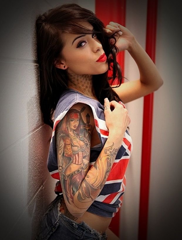 Cute Sleeve Tattoos For Females