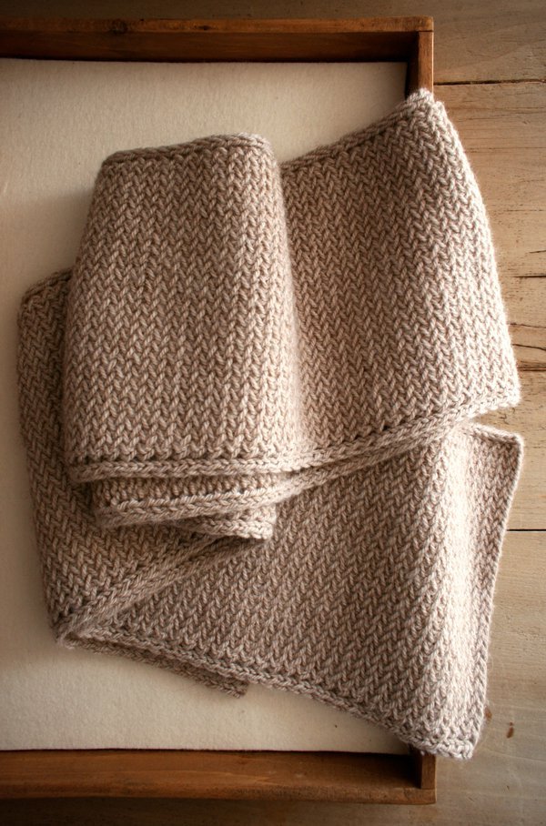 Knitted Herringbone Scarf