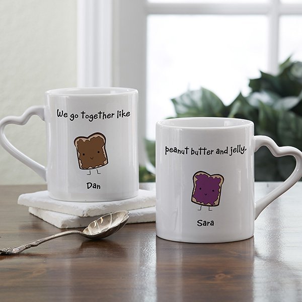 Romantic Personalized Coffee Mug Set
