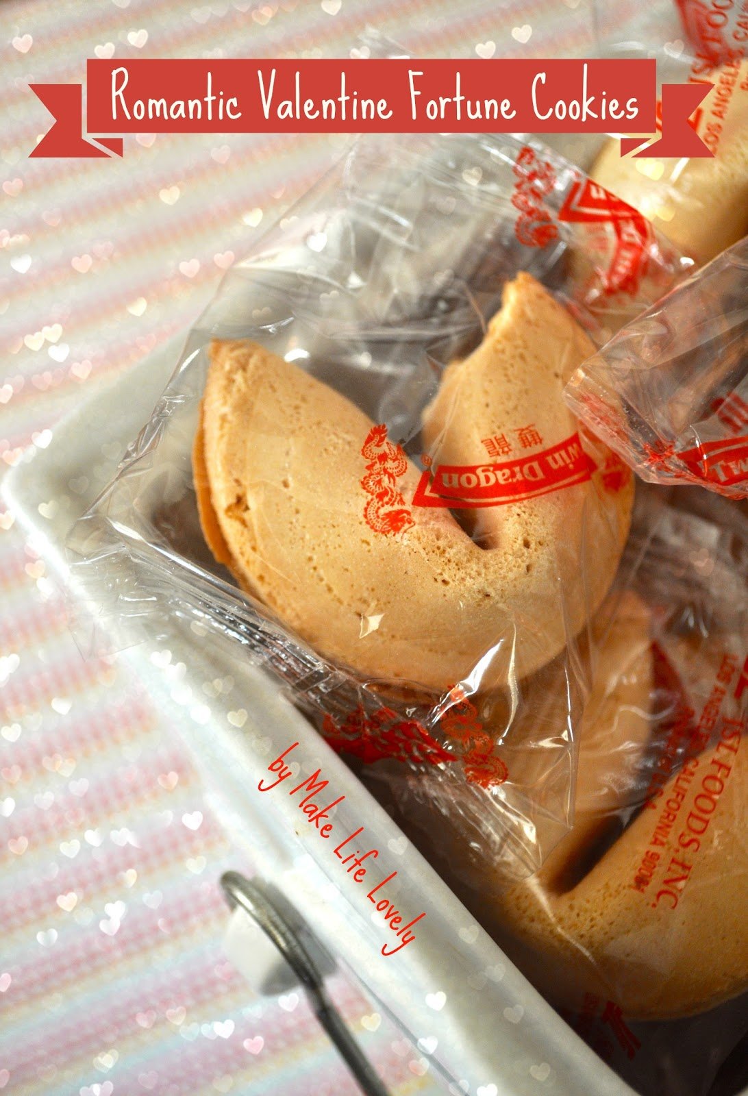 DIY Romantic Valentine Fortune Cookies