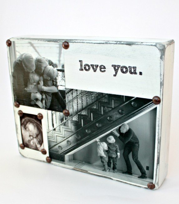 DIY Distressed Photo Block